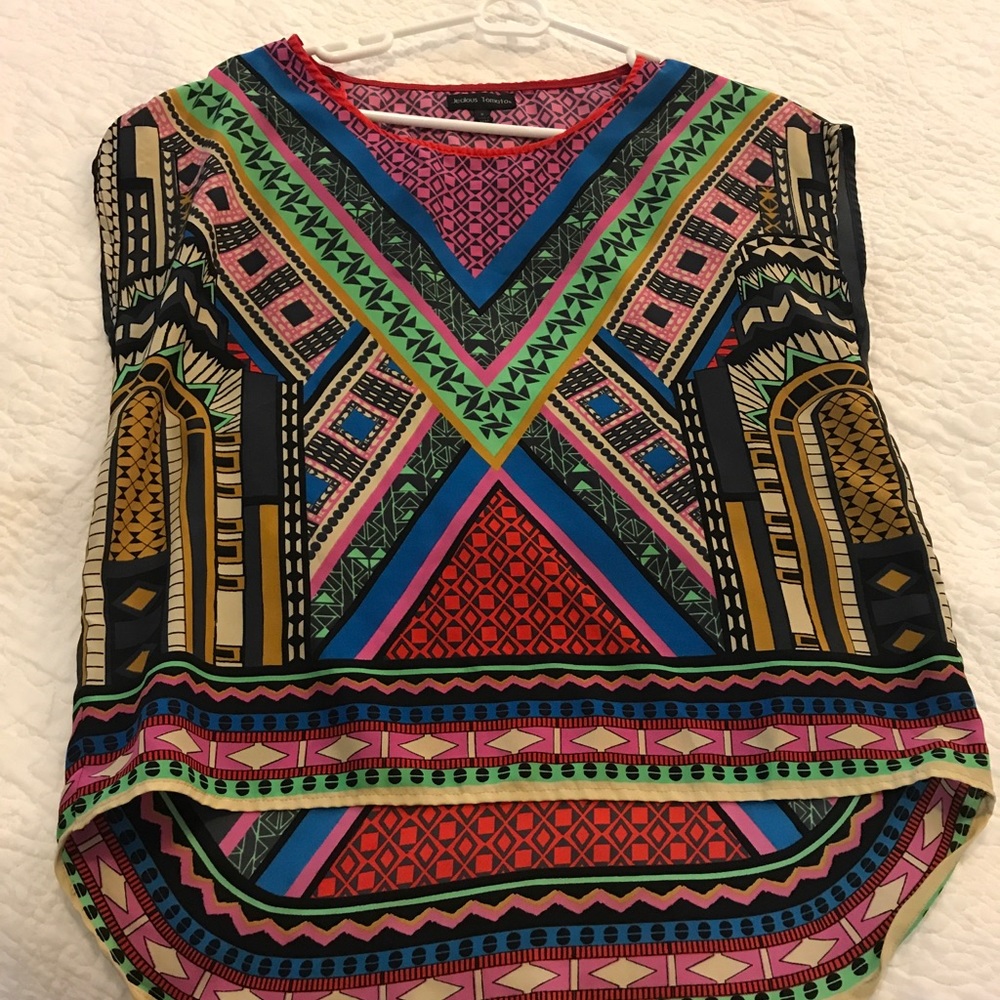 Funky colorful festival top